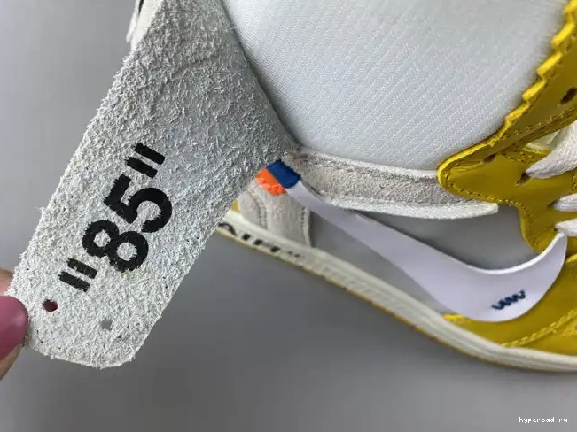 Jordan Dark Air Yellow-Cone NRG Off-White 1 AQ0818-149 Powder x White 0426